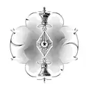 A unique tattoo design combining the elegance of a queen chess piece with the symbolism of an hourglass, representing the strategic nature of time. tattoo design idea