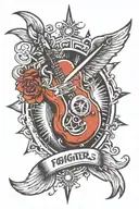 Foo fighters and spaces  tattoo design idea
