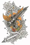 Foo fighters and spaces  tattoo design idea
