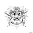 hercules cartoon character  tattoo design idea