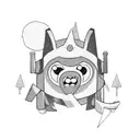 an asymmetrical tattoo of adventure time the cartoon television show tattoo design idea