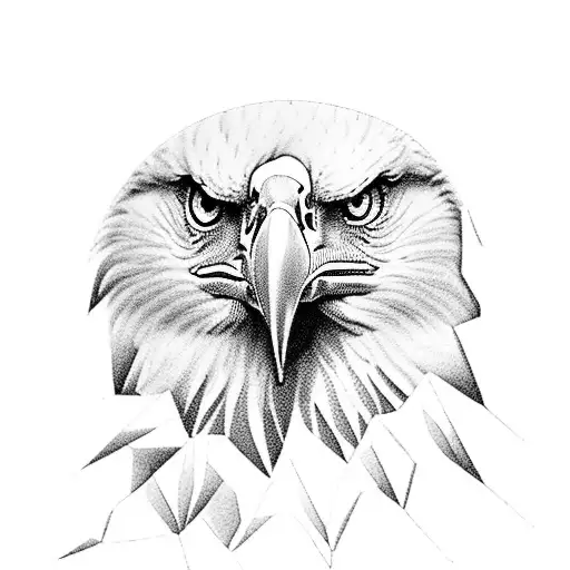 Eagle with Aletch Glacier tattoo design idea