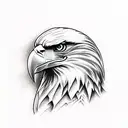 Eagle with Glacier tattoo design idea
