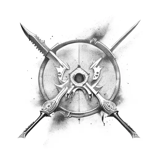 weapons tattoo design idea