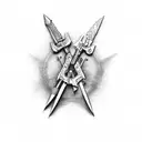 weapons tattoo design idea