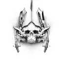 weapons tattoo design idea