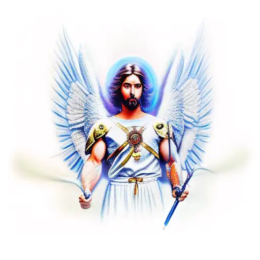 st michael archangel  tattoo design idea