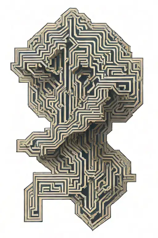 Egyptian maze half sleeve tattoo tattoo design idea