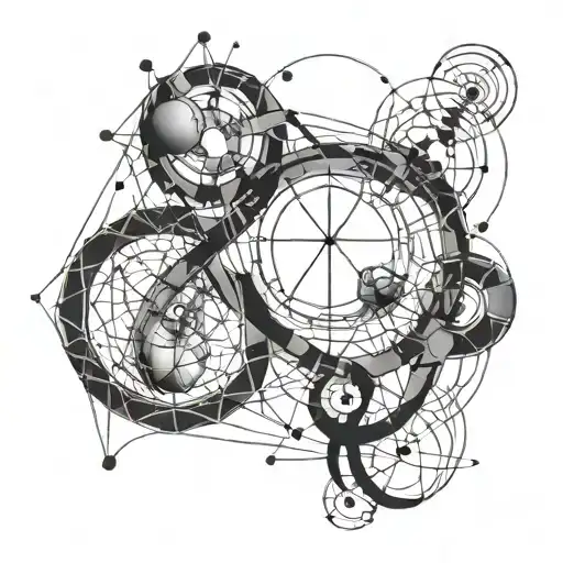 Physics equations intertwined tattoo design idea