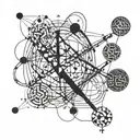 Physics equations intertwined tattoo design idea