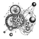 Physics equations intertwined tattoo design idea