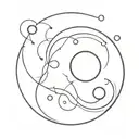 Dopamine and serotonin hormone structure yin yang symbol  tattoo design idea