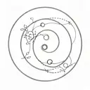 Dopamine and serotonin hormone structure yin yang symbol  tattoo design idea