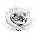 roses dying tattoo design idea