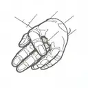 Line design. Just the arms from ”The creation of David” but instead of gods hand, it is a robotic humanoid hand. Clean. tattoo design idea