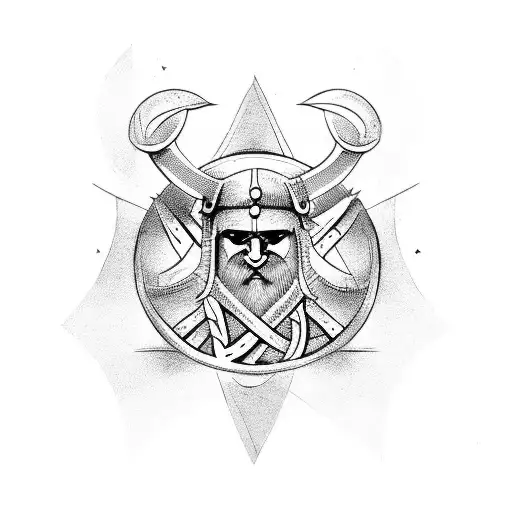 viking symbol for marriage tattoo design idea