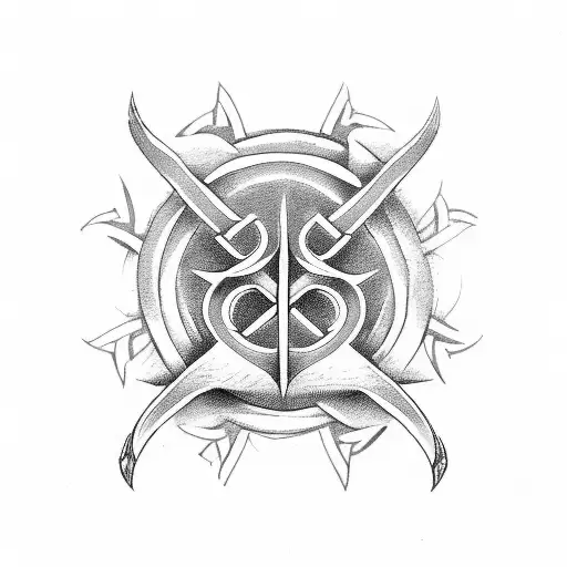 viking symbol for marriage tattoo design idea