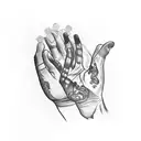 magic hand  tattoo design idea