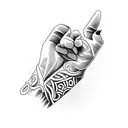 magic hand  tattoo design idea