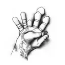 magic hand  tattoo design idea