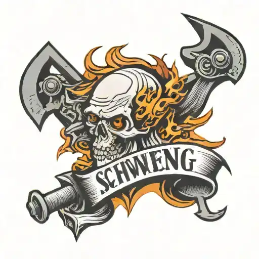 Schweng Construction Company tattoo where everything fails and everything is crooked tattoo design idea