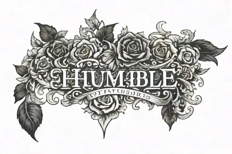 'stay humble' tattoo design idea
