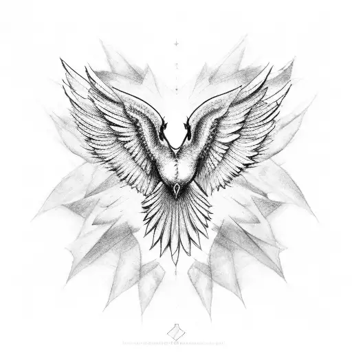 where dreams converge and hope takes flight. A soaring bird with outstretched wings, breaking through the barriers of do tattoo design idea