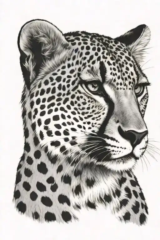 cheetah print skin tattoo design idea