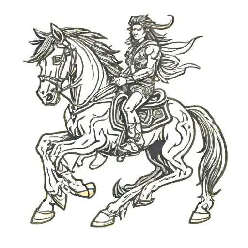 Crazy Horse tattoo design idea