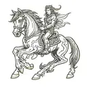 Crazy Horse tattoo design idea