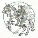 Crazy Horse tattoo design idea