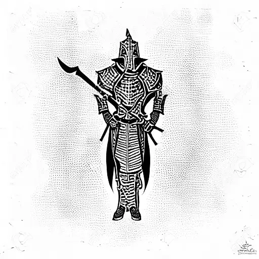 gothic, knight, sword  tattoo design idea
