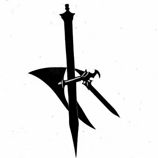 gothic, knight, sword  tattoo design idea