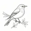 Robin bird tattoo design idea