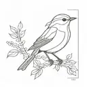 Robin bird tattoo design idea