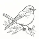 Robin bird tattoo design idea
