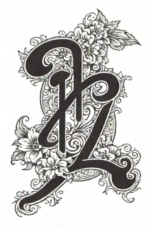 blessed dark letters tattoo design idea
