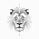 Lion protecting a lamb, אלוהים מעל הכל, משפחה לפני כולם under the design tattoo design idea
