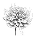 forest with carnation marigold chrysanthemum aster tattoo design idea