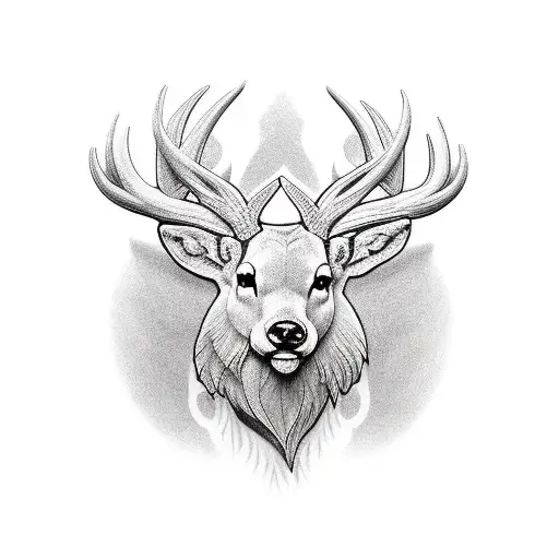 buck tattoo design idea