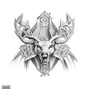 buck tattoo design idea