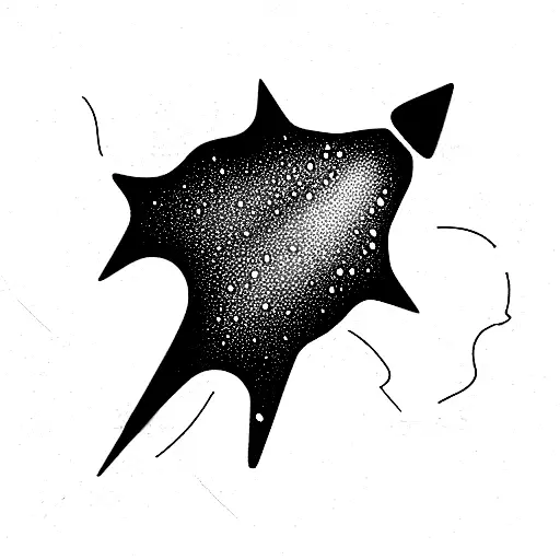 magnet with rays tattoo design idea