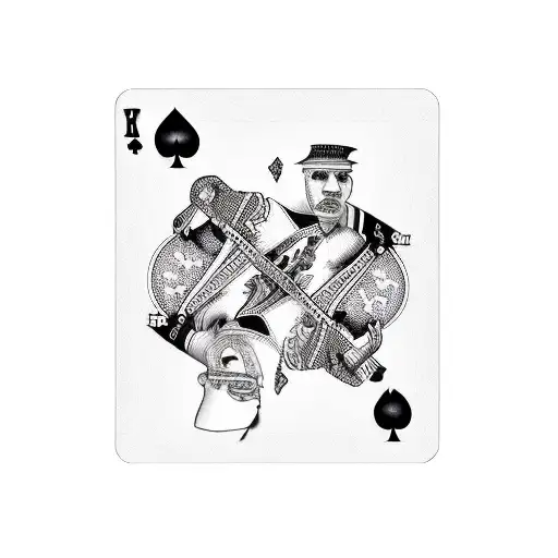 Doc Holliday with playing cards and guns  tattoo design idea