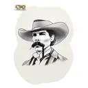 Doc Holliday with playing cards and guns  tattoo design idea