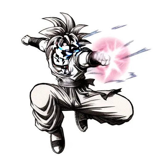 goku  ultra instinct tattoo design idea