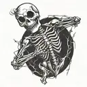 jack skeleton here his arm turns in to my hand tattoo design idea