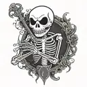jack skeleton here his arm turns in to my hand tattoo design idea
