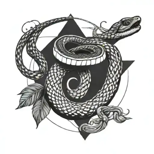 Incorporate a snake wrapped around a sales graph on the arm tattoo design idea
