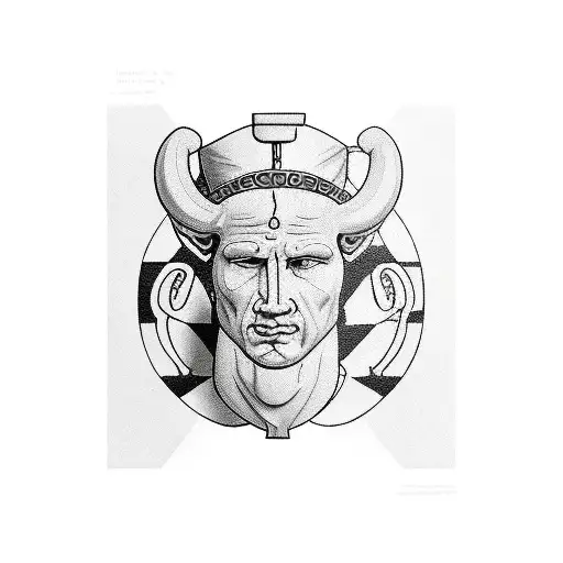 roman, hardworker, chess, faces, goodfella tattoo design idea