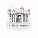 roman architecture, goodfella tattoo design idea